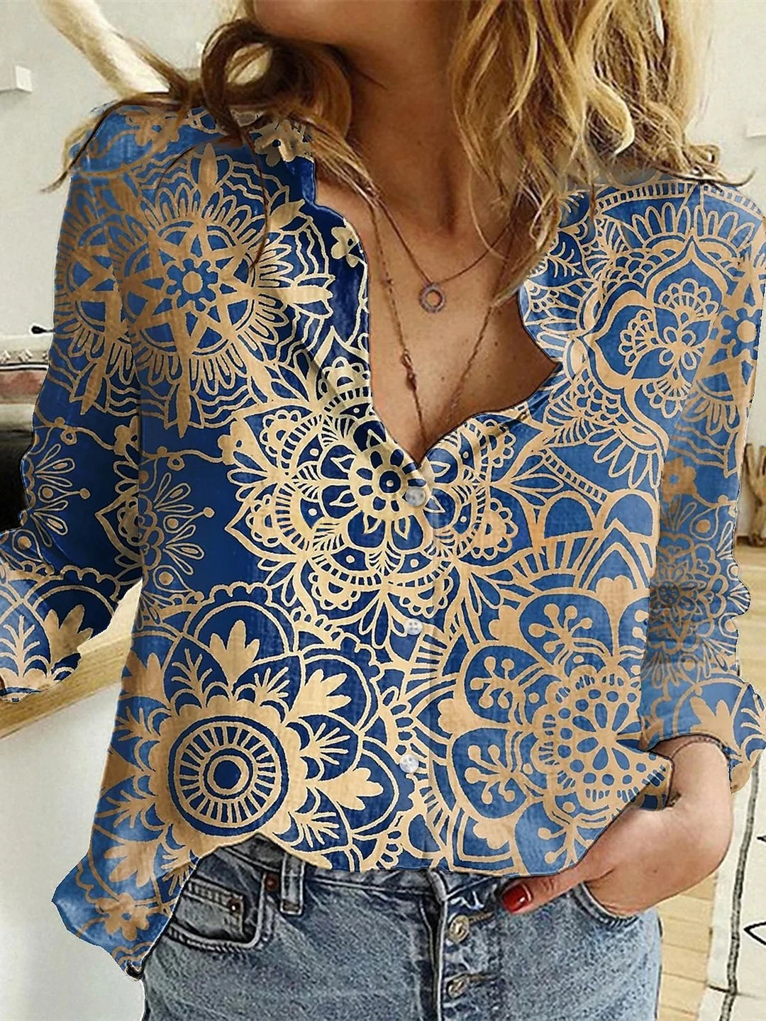 Floréa Art Blouse - Statement Print met Vrouwelijke Flair