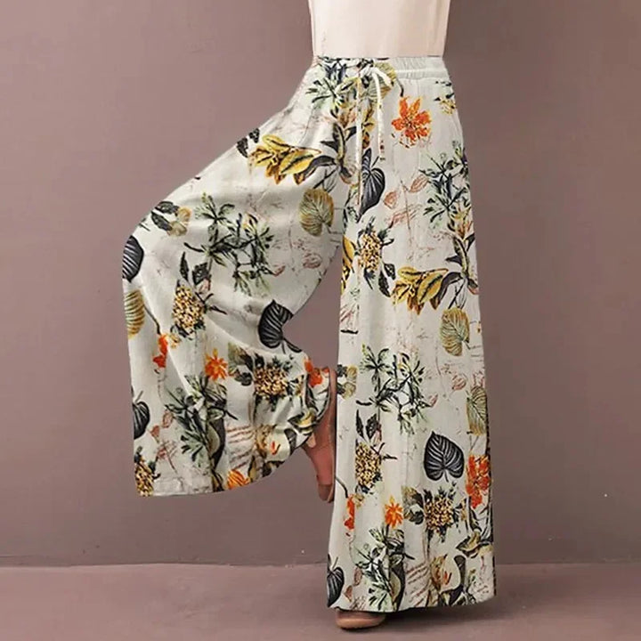 Sylvae Pant – wide leg broek met botanische print