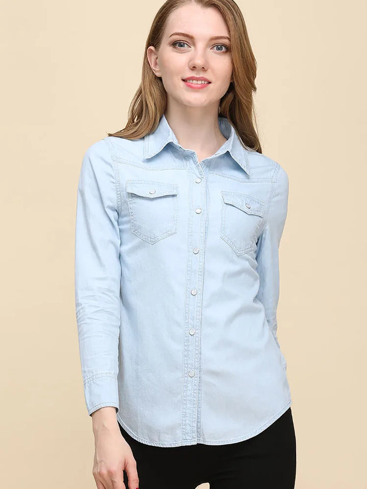 Serenna Denim Shirt - Tijdloze Essential