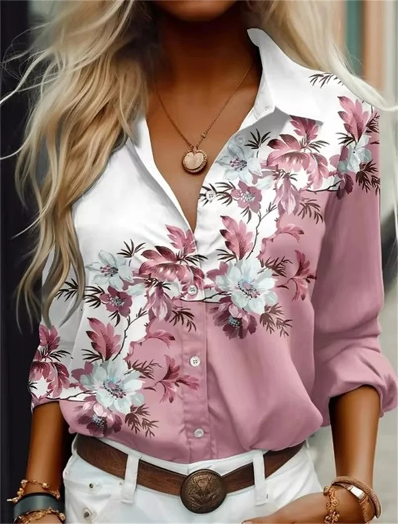 Verena Bloom Blouse - Frisse Bloemenprint met Elegante Uitstraling