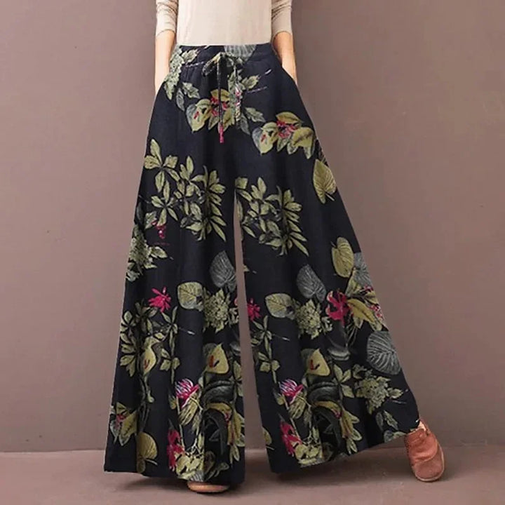Sylvae Pant – wide leg broek met botanische print