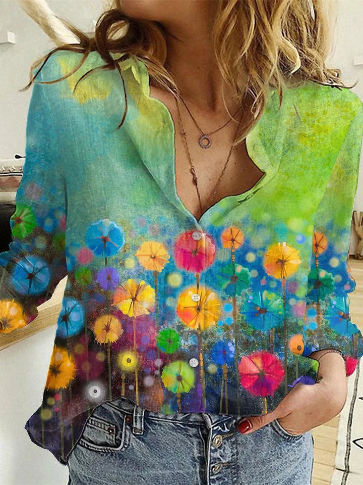 Floréa Art Blouse - Statement Print met Vrouwelijke Flair