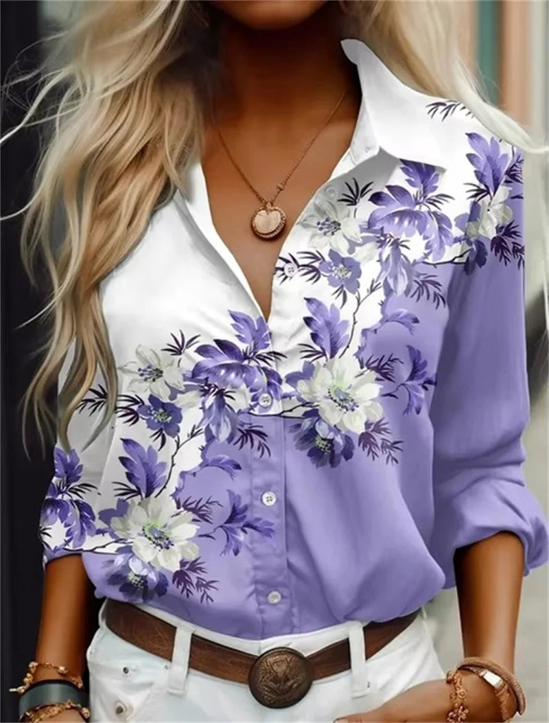 Verena Bloom Blouse - Frisse Bloemenprint met Elegante Uitstraling