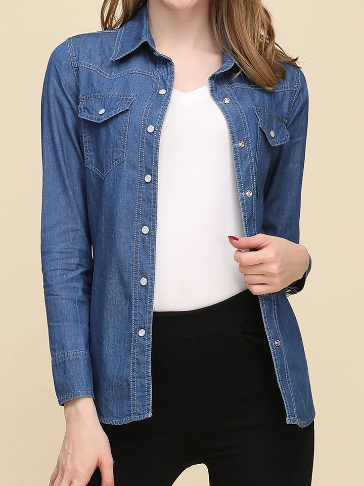 Serenna Denim Shirt - Tijdloze Essential