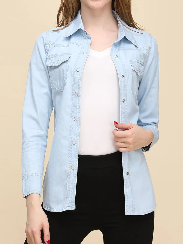 Serenna Denim Shirt - Tijdloze Essential