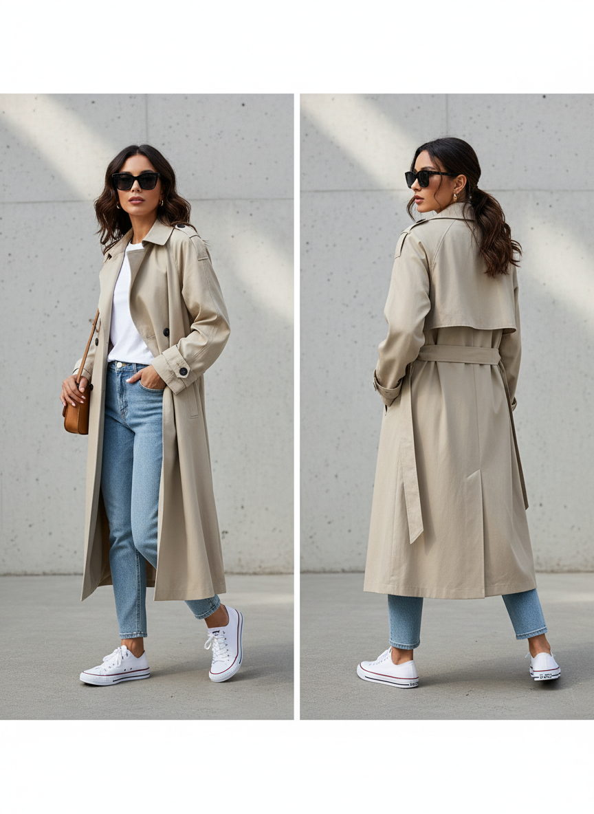 Camille Trench - Accentueert je taille en beweegt licht met je mee