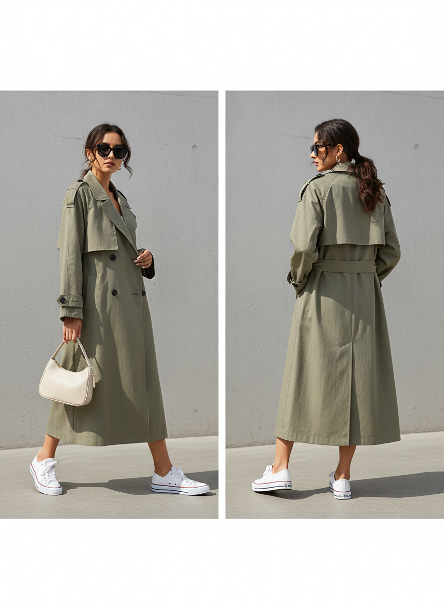 Camille Trench - Accentueert je taille en beweegt licht met je mee